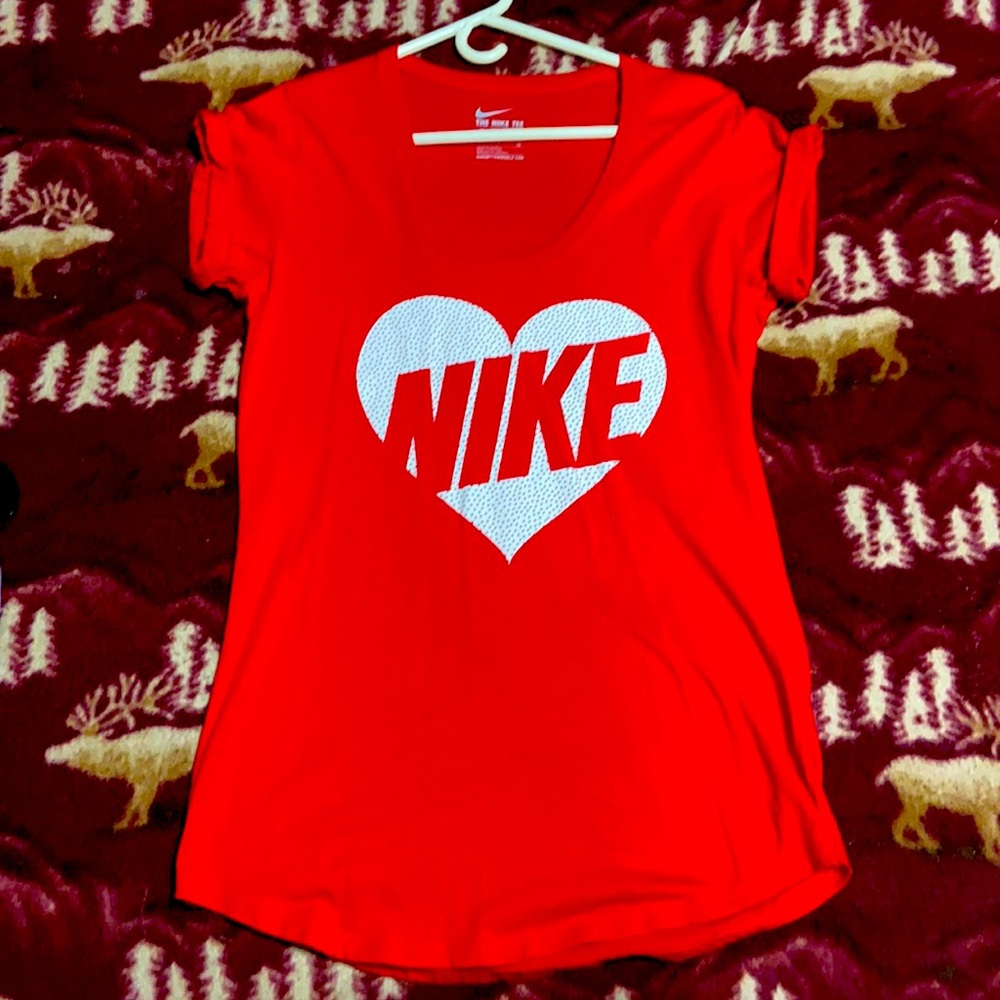 Red Nike tee. Size small
